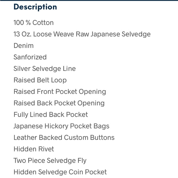 LSG Brunswick selvedge denim. EUC. Size 34. - Picture 12 of 12